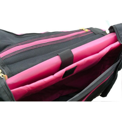 Çantë laptopi Ecko Red, 17", me dorezë, e zezë roze