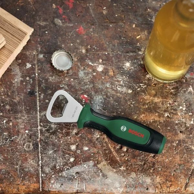 Hapës shishe Bosch Bottle Opener, dorezë ergonomike, çelik karboni i kromuar, i kuq