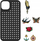 Mbulesë telefoni Pinifit Pinit Dynamic Tattoo për iPhone 13/14 6.1\", model me pattern, e zezë