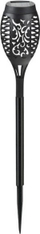 Lampë diellore kopshti Polux Fuego Torch, LED 1700K, IP44, e zezë