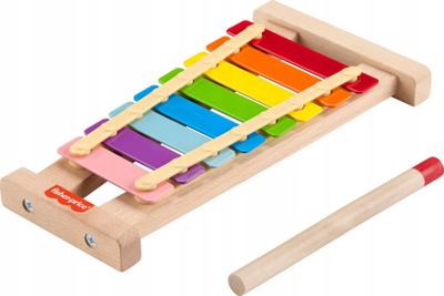Lodër muzikore Fisher Price, ksilofon druri për fëmijë, 2 pjesë, shumëngjyrëshe