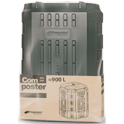 Kompostuese kopshti Prosperplast Compothermo IKB900, 900L, plastike, jeshile