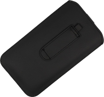 Qese mbrojtëse Deko për iPhone XR, lëkurë ekologjike, me shul, e zezë