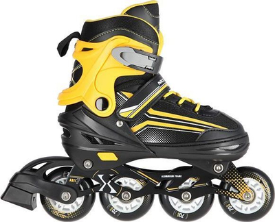 Patina 2 në 1 Nils Extreme NH18190, masë e rregullueshme 39-43, shasi alumini, e zezë