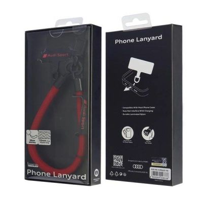 Lidhëse telefoni Audi Sport, universale, 28 cm, e kuqe