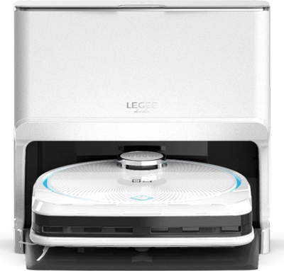 Робот правосмукалка Hobot Legee D8 LuLu, базна станица ECO-compactor, интелигентно чистење, бела