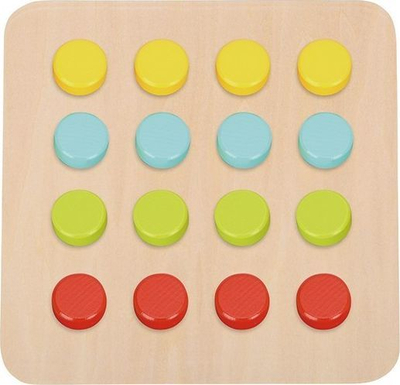 Lojë druri me kunja Tooky Toy Pattern Pegs Big, edukative, me figura insektesh, shumëngjyrëshe