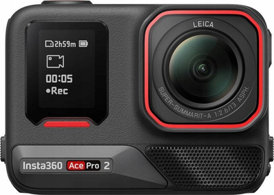 Kamerë action Insta360 Ace Pro 2 Dual Battery, 8K, 50MP, e zezë
