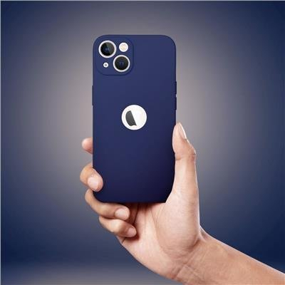 Këllëf telefoni Forcell Soft për iPhone 14 Pro Max, silikon, mat, blu navy