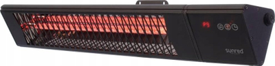 Ngrohës muri Sunred PRO25W-SMART, infrakuq, 2500 W, i zi