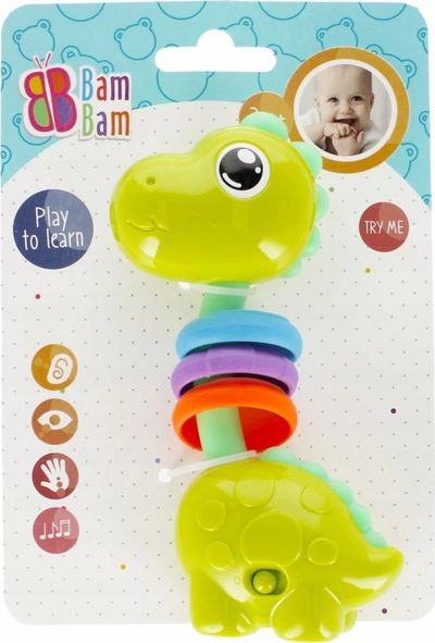 Lodër muzikore BAM BAM Musical Dino 481802, dino interaktiv, me drita shumëngjyrëshe