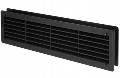 Решетка за вентилација за врата Awenta, 440x120mm, пластична, црна