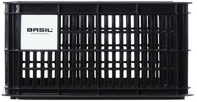 Shportë biçiklete Basil Crate, plastike, 29 x 39.5 x 21 cm, e zezë