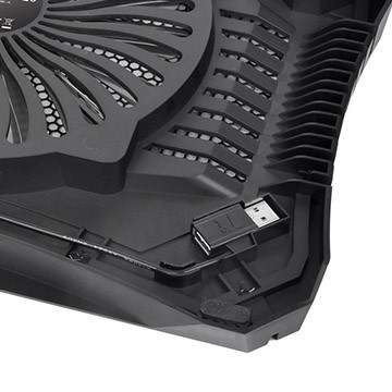 Qëndrim ftohës për laptop Thermaltake Massive V20, 17", ventilator 200mm me LED, i zi