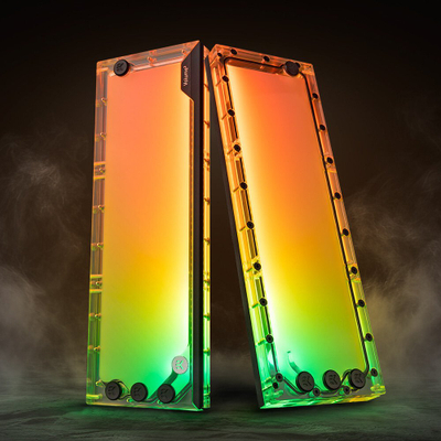 Rezervuar ftohës për PC EK Water Blocks EK Quantum Volume³ FLT 360 D RGB, 360mm, D RGB, transparent