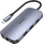 Hub USB C Unitek UHUB N9+, 9‑në‑1, 100W PD, gri