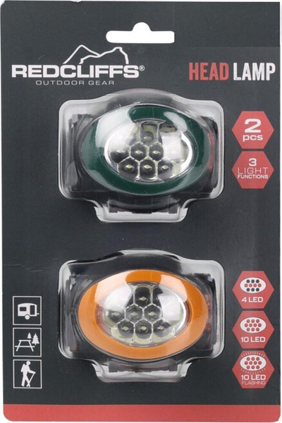 Set elektrik frontal Redcliffs C22217050, 2 copë, multi LED, jeshile dhe e verdhë