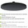 Kokë dushi WENKO Rain Shower, 22.5 cm, Automatic Cleaning, e zezë