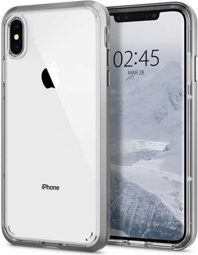 Mbrojtëse telefoni - Crystal Neo Hybrid për Apple iPhone XS Max, argjend-transparent