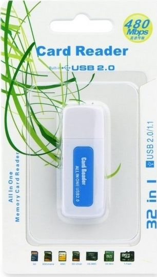 Lexues kartash All in One, USB 2.0, shumë lloje kartash, i bardhë