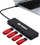 Shpërndars HUB USB Mozos, 4x USB-A 3.0, i zi