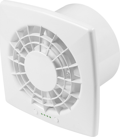 Ventilator banjoje Awenta Vega WGB150CTR, fi 150mm, me rregullator shpejtësie dhe kohëmatës, i bardhë