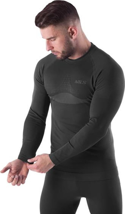 Bluzë termoaktive dimri NILS MAGNUS, për meshkuj, madhësia 2XL/3XL, e zezë