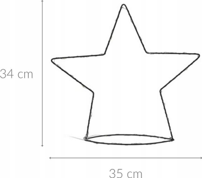 Figurinë zbukuruese Prosta Wire, LED, 34cm, metal