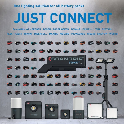 Prozhektor pune Scangrip Tower Connect, 5000 lumen, LED, i zi