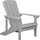Karrige kopshti Beliani ADIRONDACK, plastic wood, rezistente ndaj motit, gri e çelët