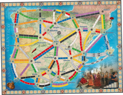 Zgjerim loje tavoline Rebel From the Ground to the Train Map Collection 8 Gadishulli Iberik dhe Koreja e Jugut, 2 harta, për lojën bazë