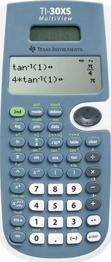 Kalkulator shkollor Texas Instruments TI 30XS MultiView, ekran 4 rreshta, solar dhe bateri, blu