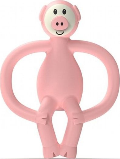 Dhëmbëzues Matchstick Monkey Animal Piggy, rozë
