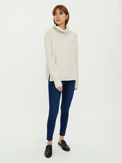 Triko Vero Moda VMDOFFY Regular Fit 10231324 Birch MELANGE