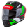 Helmetë moto Cassida Aero DROM, integrale, vizor dielli, e zezë pearl e kuqe jeshile e bardhë