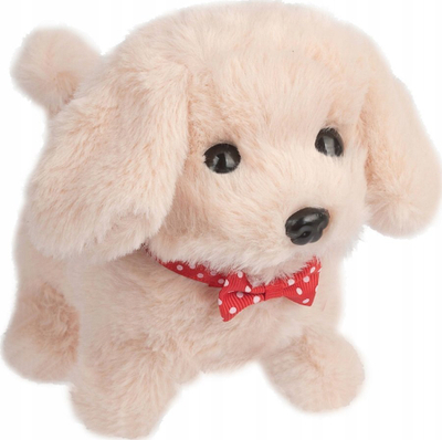 Lodër qen interaktiv Mega Creative Plush Pet, me tinguj, me litar shëtitje, bezhë