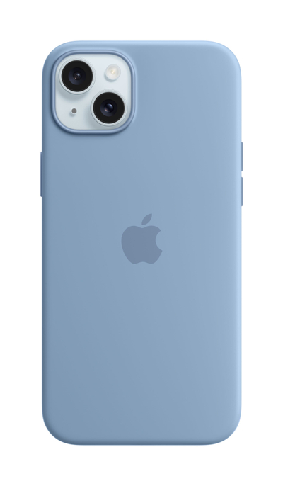 Маска Apple iPhone 15 Plus Silicone Case со MagSafe, Winter Blue