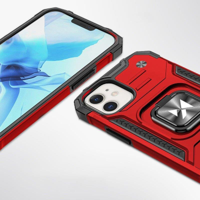 Kapak mbrojtës Wozinsky Ring Armor për iPhone 14, me unazë, i kuq