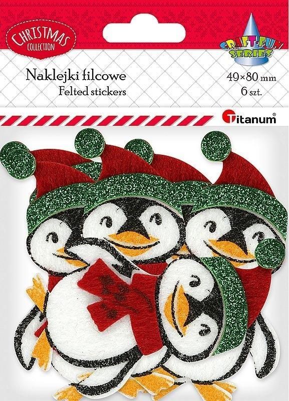 Ngjitëse Titanium - Pinguinë 3D, 6 copë