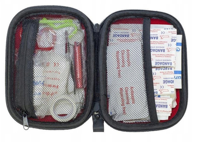 Set ndihme e parë Pharmavoyage First Aid Kit Travel, kompakt për udhëtim, i kuq