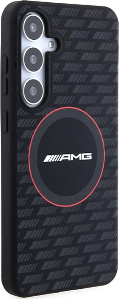 Kapak telefoni Mercedes AMG, silikon karbon, MagSafe, për Samsung Galaxy S24, i zi