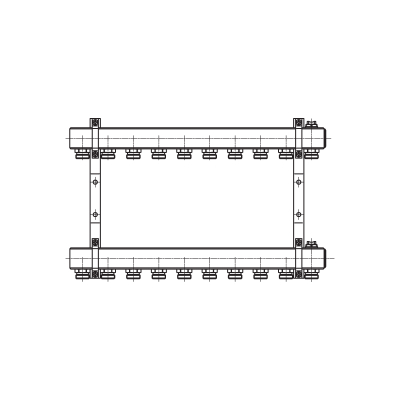 Manifold ngrohjeje PHA-102, 2 qarqe, PN10 CuZn, bronz