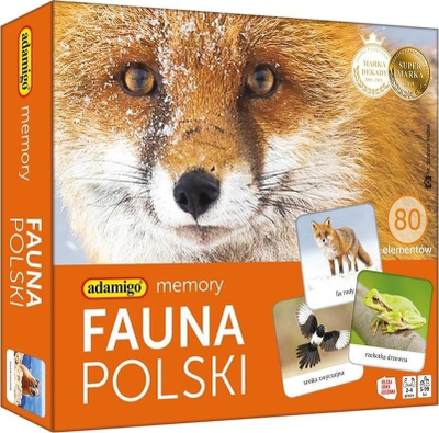 Loja me memorie Adamigo Polish Fauna, edukative, me letra