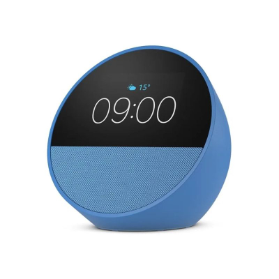 Altoparlant inteligjent Amazon Echo Spot, ekran 2.5", me Alexa, blu