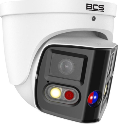 Kamera IP dome BCS BCS-L-PEIP2X4FCR2L2-Ai1, 8MP, kënd 180°, e bardhë