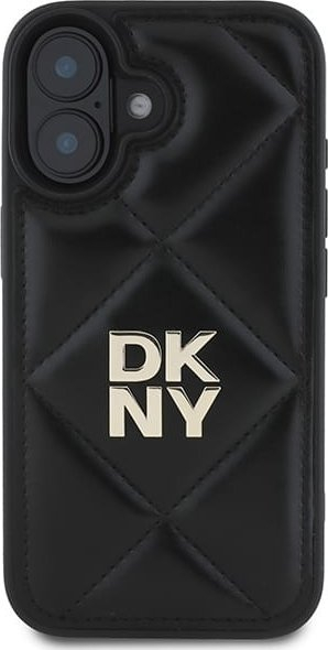 Mbulesë telefoni DKNY Quilted Stack Logo për iPhone 16 6.1", e zezë