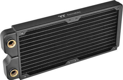 Radiator ftohje për PC Thermaltake Pacific C240, 240mm, për ventilatorë 120mm, i zi
