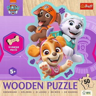 Puzzle druri Trefl Junior Paw Patrol, 50 copa, shumëngjyrësh