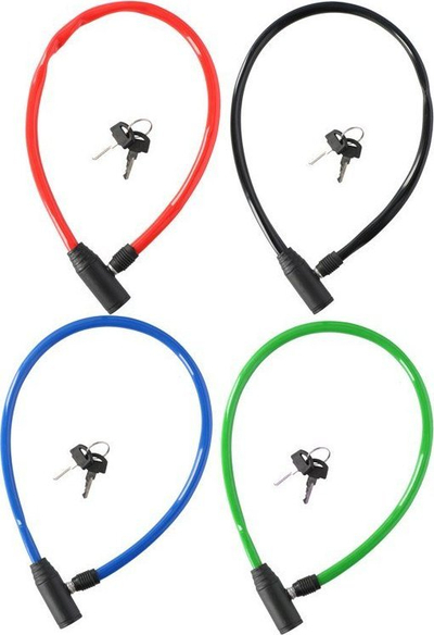 Kyç kabllo biçiklete Dunlop, 65 cm, kundër vjedhjes, jeshil