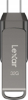 USB Lexar JumpDrive Dual Drive D400, 32GB, USB 3.1 Type C edhe A, ngjyrë argjendi